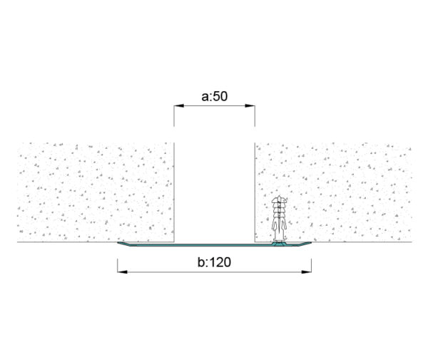 A120 DTD DİLATASYON KAPAĞI 120mm DUVAR-TAVAN - Görsel 2