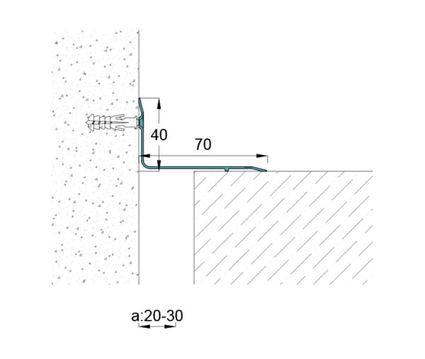 AR 40X70K 40X70K DİLATASYON KAPAĞI KÖŞE SIVA ÜSTÜ 40/70 - Görsel 2