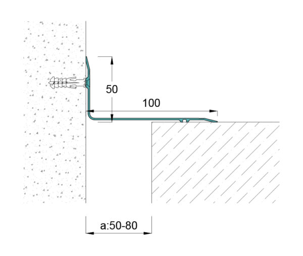 AR 50X100K 50X100K DİLATASYON KAPAĞI KÖŞE SIVA ÜSTÜ 50/100 - Görsel 2