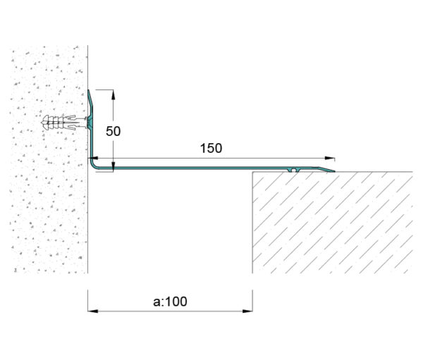 AR 50X150K 50X150K DİLATASYON KAPAĞI KÖŞE SIVA ÜSTÜ 50/150 - Görsel 2