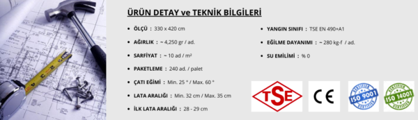 HATİPOĞLU ANTRASİT GRİ MAHYA SONLAMA KİREMİTİ - Görsel 2