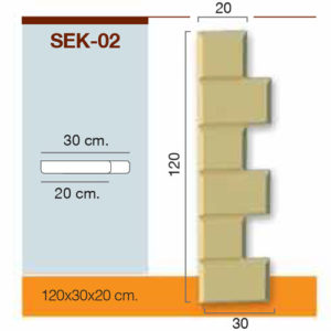 SKE 02 KÖŞE ELEMANI 13X13CM