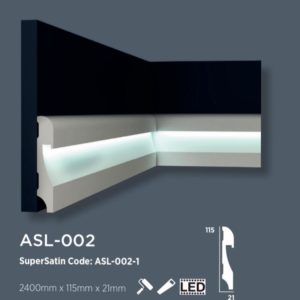 ASL-002 DECOR SÜPÜRGELİK (LED YUVALI) 115×20 MM 2.4 MT