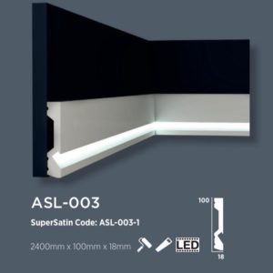 ASL-003 DECOR SÜPÜRGELİK (LED YUVALI) 100×18 MM 2.4 MT
